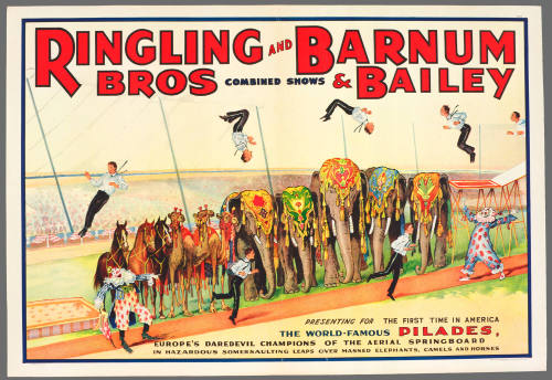 Ringling Bros and Barnum & Bailey Combined Shows: The World-Famous Pilades, / Europe's Daredevil Champions of the Aerial Springboard