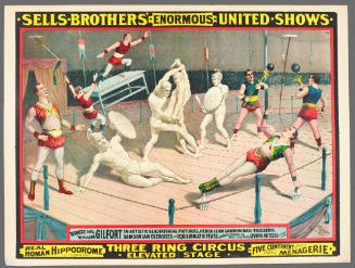 Sells Brothers': Robert and William Gilfort in Artistic Gladiatorial Pictures, Herculean Cannon Ball Tossers, Samsonian Exercises and Equilibristic Feats