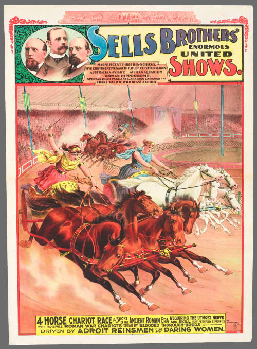 Sells Brothers' Enormous United Shows: 4 Horse Chariot Race