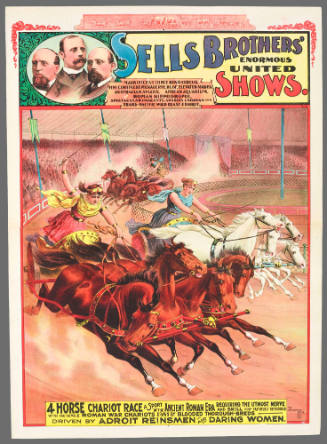 Sells Brothers' Enormous United Shows: 4 Horse Chariot Race