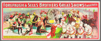 Forepaugh & Sells Brothers Great Shows Consolidated: Woodward's Wonderfully Educated Sea Lions and Arctic Seals. The Famous Forepaugh Dancing Elephants.