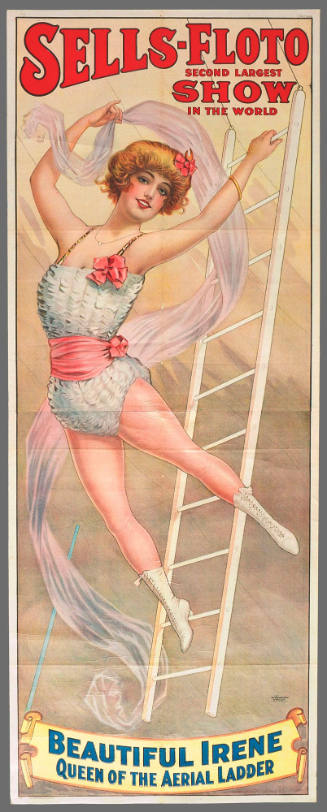Sells-Floto Show: Beautiful Irene Queen of the Aerial Ladder