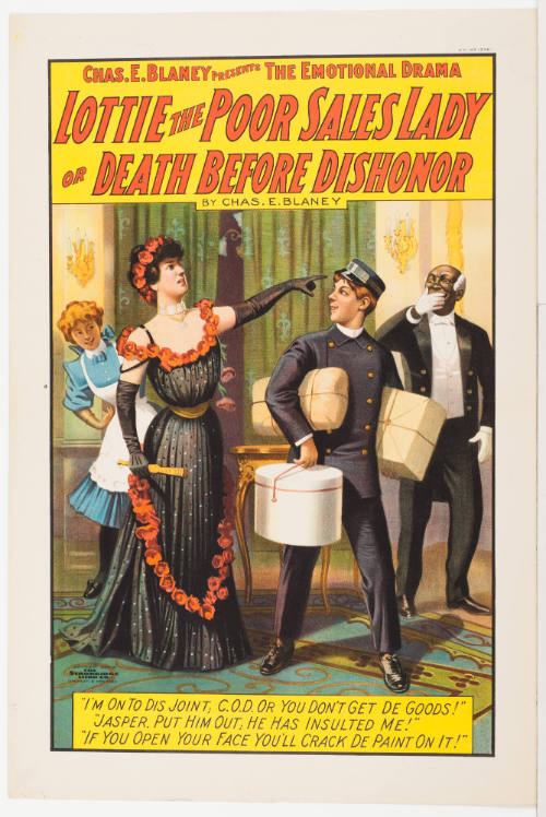 Chas. E. Blaney Presents: Lottie the Poor Sales Lady or Death Before Dishonor / by Chas. E. Blaney / "I'm Onto Dis Joint"