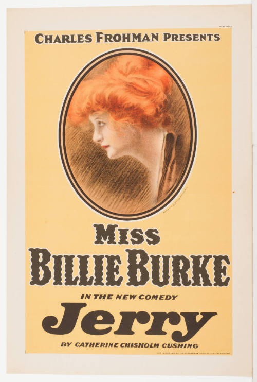 Charles Frohman Presents / Miss Billie Burkie / in the new Comedy: Jerry / by Catherine Chisholm Cushing