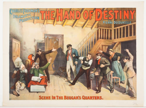 Charles Frohman's: The Hand of Destiny / by Pierre Decourcelle / Scene in the Beggar's Quarters