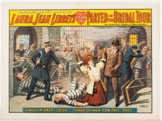Chas E. Blaney Presents / Laura Jean Libbey's: Parted on Her Bridal Tour / by Laura Jean Libbey / James R. Garey / "Convict No. 6428 is Dead!"