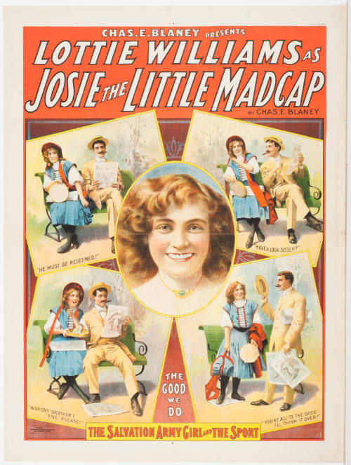 Chas. E. Blaney Presents / Lottie Williams as: Josie the Little Madcap / The Salvation Army Girl and the Sport