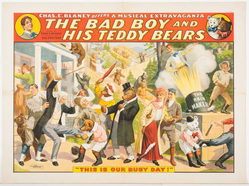 The Bad Boy and His Teddy Bears / Book by Chas. E. Blaney / "This is Our Busy Day"