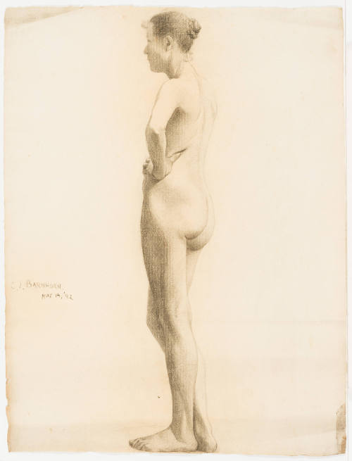 Study, Standing Female Nude in Profile