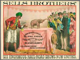 Sells Brothers': A Dwarf without a Parallel in the Animal Kingdom & Beside Which Any Baby Elephant Ever Exhibited was at Birth a Mammoth