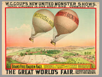 W.C. Coup's New United Monster Shows: Grand Free Baloon Race.