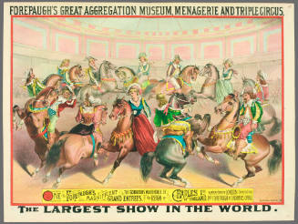 Forepaugh's Great Aggregation Museum, Menagerie and Triple Circus: One of Forepaugh's Magnificent Grand Entrees. The Gorgeous Wardrobe of the Reign of Charles 1st of England.
