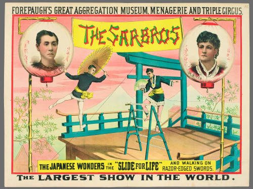 Forepaugh's Great Aggregation Museum, Menagerie and Triple Circus: The Sarbros the Japanese Wonders in the "Slide for Life" and Walking on Razor-Edged Swords