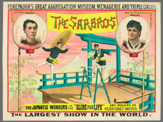 Forepaugh's Great Aggregation Museum, Menagerie and Triple Circus: The Sarbros the Japanese Wonders in the "Slide for Life" and Walking on Razor-Edged Swords