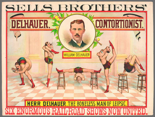 Sells Brothers': Herr Delhauer, the Boneless Man of Leipsic.