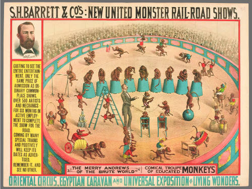 S.H. Barrett & Co: Comical Troupe of Educated Monkeys