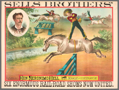 Sells Brothers': Don Jeronimo Bell. In His Miracles of Equestrianism