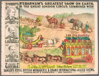 P.T. Barnum's Greatest Show on Earth & The Great London Circus:  5 of the Superb 33 Golden Chariots in the Brilliant Free Street Pageant