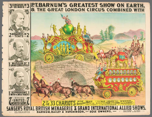 P.T. Barnum's Greatest Show on Earth & The Great London Circus: 2 of the 33 Chariots in the Gorgeous March Through the Streets