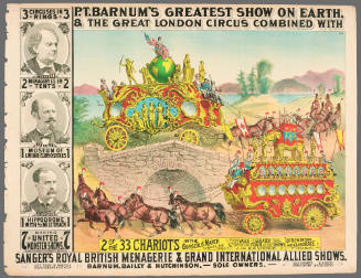 P.T. Barnum's Greatest Show on Earth & The Great London Circus: 2 of the 33 Chariots in the Gorgeous March Through the Streets