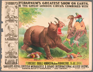 P.T. Barnum's Greatest Show on Earth & The Great London Circus: Ferocious Double-Horned Nubian Rhinoceros