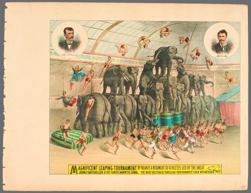 Magnificent Leaping Tournament by Nearly a Regiment of Athletes Led by the Great John F. Batcheller & the Famous Harry K. Long