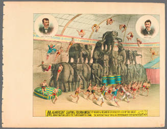 Magnificent Leaping Tournament by Nearly a Regiment of Athletes Led by the Great John F. Batcheller & the Famous Harry K. Long