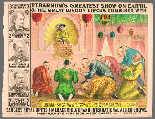P.T. Barnum's Greatest Show on Earth & The Great London Circus: Chemah, the Diminutive Chinese Dwarf.