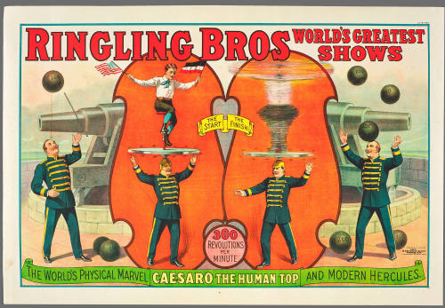 Ringling Bros: The World's Physical Marvel Caesaro the Human Top and Modern Hercules