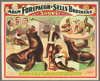 Forepaugh & Sells Brothers Great Shows Consolidated: The Great and Only Troupe of Marvelously Educated Sea Lions and Seals Trained by Captain Woodward and Performed by His Talented Sons.