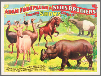 Adam Forepaugh & Sells Brothers Enormous Shows Combined: Wondrous Sumatra, African and South-American Wild Beasts and Birds, Now For the First Time Shown