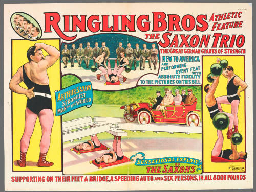 Ringling Bros: The Saxon Trio the German Giants of Strength