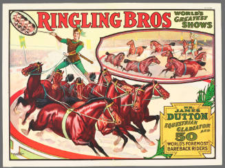 Ringling Bros: Mr. James Dutton Equestrian Gladiator and 50 World's Foremost Bareback Riders