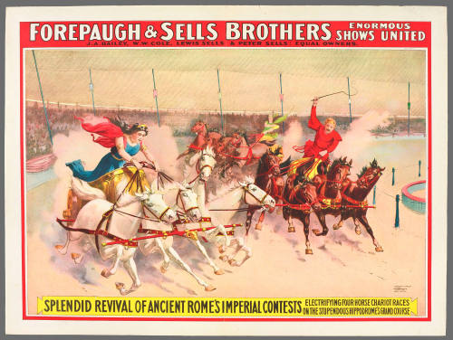 Forepaugh & Sells Brothers Enormous Shows United: Splendid Revival of Ancient Rome's Imperial Contests