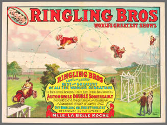 Ringling Bros: Automobile Double Somersault /  Mlle. La Belle Roche