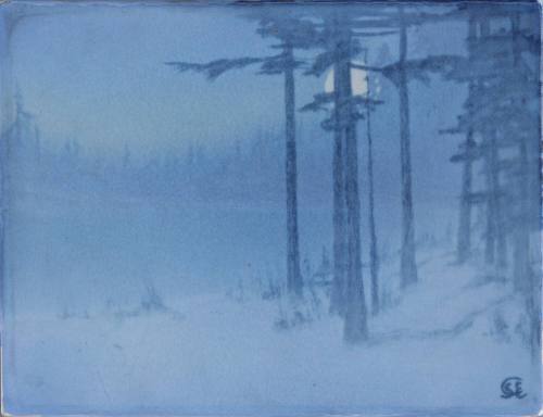 Plaque: "A Pale Evening Moon"