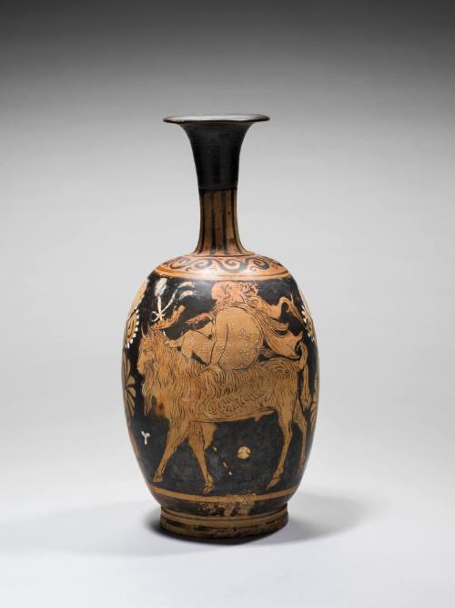 Squat Lekythos with Papposilenus Mounting on a Goat