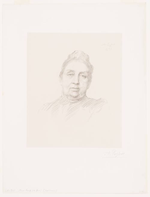 Portrait of Madame Kemp, Full face (3rd Plate) (Portrait de Mme Kemp [3rd plate], de Face)