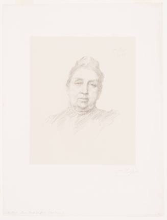 Portrait of Madame Kemp, Full face (3rd Plate) (Portrait de Mme Kemp [3rd plate], de Face)