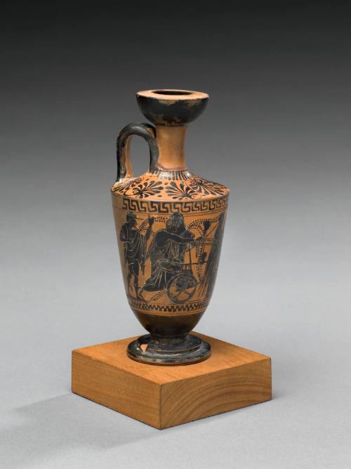 Black-Figure Lekythos: Wedding Procession with Hermes and Apollo