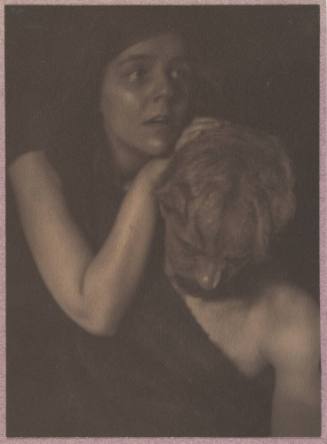 Young Woman Leaning on Shoulder of Man