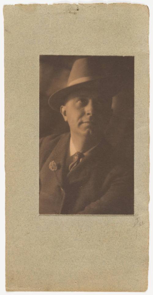 Bust Length Portrait of Man Wearing Hat