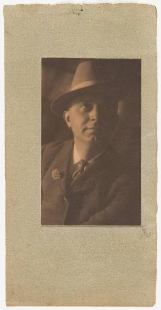 Bust Length Portrait of Man Wearing Hat