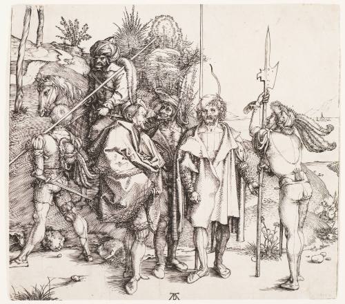 Five Soldiers and a Turk on Horseback