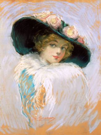 Woman with Flowered Hat and Muff