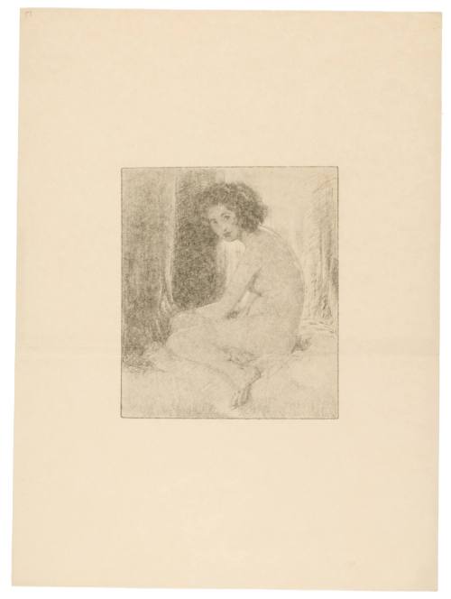 Side View Seated Female Figure Facing Left