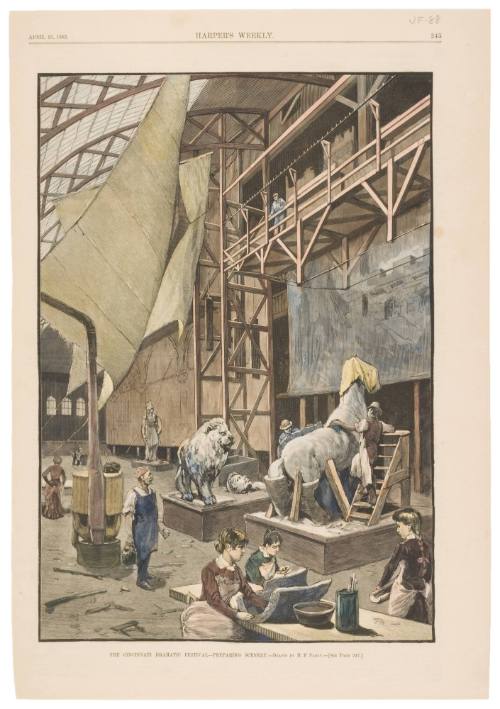 The Cincinnati Dramatic Festival - Preparing Scenery