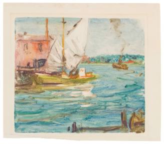 Sailboat Docked in Harbor