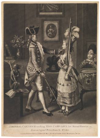 Corporal Cartouch Teaching Miss Camp-Love Her Manual Exercise