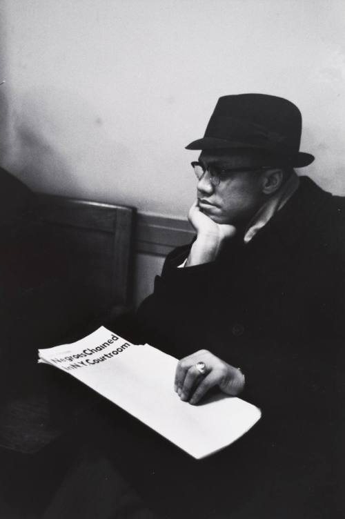 Untitled (Malcolm X with Newspaper)